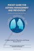 POCKET GUIDE FOR ASTHMA MANAGEMENT AND PREVENTION
