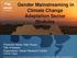 Gender Mainstreaming in Climate Change Adaptation Sector Modules