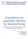 Consultation on Legislative Options for Assisted Dying