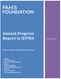 Annual Progress Report to IFPMA