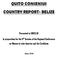 QUITO CONSENSUS COUNTRY REPORT- BELIZE