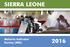 SIERRA LEONE 2016 SIERRA LEONE