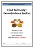 Food Technology Exam Guidance Booklet