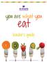 you are what you eat leader s guide Kansas State University Agricultural Experiment Station and Cooperative Extension Service