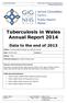 Tuberculosis in Wales Annual Report 2014