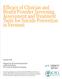Efficacy of Clinician and Health Provider Screening, Assessment and Treatment Tools for Suicide Prevention in Vermont