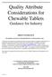 Quality Attribute Considerations for Chewable Tablets Guidance for Industry
