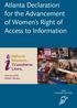 Atlanta Declaration for the Advancement of Women s Right of Access to Information