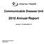 Communicable Disease Unit Annual Report. January 1 to December 31
