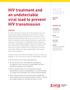 HIV treatment and an undetectable viral load to prevent HIV transmission