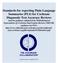 Standards for reporting Plain Language Summaries (PLS) for Cochrane Diagnostic Test Accuracy Reviews (interim guidance adapted from Methodological