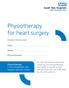 Physiotherapy for heart surgery