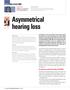 Asymmetrical hearing loss
