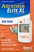 USER GUIDE. For Use With Ascensia ELITE XL Blood Glucose Meter. THE NEW FACE of Glucometer