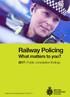 Railway Policing What matters to you? 2017 Public consultation findings