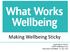 Making Wellbeing Sticky. Ingrid Abreu Scherer CWiPP Wellbeing Event University of Sheffield - 12 Sep 2016