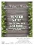 The Willner Window. WINTER sale! UP to 50% Off list price! Catalog & Newsletter. Winter SEE full list of sale items on back page
