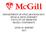 DEPARTMENT OF OTOLARYNGOLOGY- HEAD & NECK SURGERY FACULTY OF MEDICINE McGILL UNIVERSITY