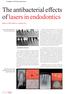 The antibacterial effects of lasers in endodontics