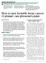 How to spot heritable breast cancer: A primary care physician s guide