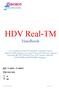 HDV Real-TM. Handbook