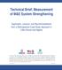 Technical Brief: Measurement of M&E System Strengthening