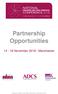 Partnership Opportunities November 2018 Manchester