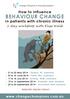 Change Champions & Associates presents: How to influence BEHAVIOUR CHANGE. in patients with chronic illness