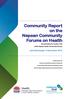 Community Report on the Nepean Community Forums on Health