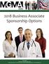 2018 Business Associate Sponsorship Options