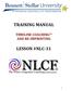 TRAINING MANUAL TIMELINE COACHING AND RE- IMPRINTING LESSON #NLC- 31