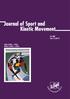 Journal of Sport and Kinetic Movement Vol. I, No. 29/2017 JOURNAL OF SPORT AND KINETIC MOVEMENT