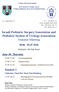 Israeli Pediatric Surgery Association and Pediatric Section of Urology Association Summer Meeting