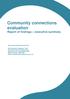 Community connections evaluation Report of findings executive summary