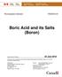 Boric Acid and its Salts (Boron)