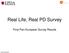Real Life, Real PD Survey