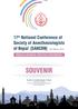 17 th National Conference of Society of Anesthesiologists of Nepal (SANCON) 26 th March, 2016