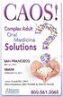 Complex Adult Oral Medicine Solutions October 28-29, 2011