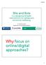 Why focus on online/digital approaches?