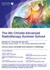 The 4th Christie Advanced Radiotherapy Summer School