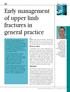 Early management of upper limb fractures in general practice
