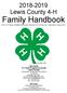Lewis County 4-H. Family Handbook. (The 4-H Family Handbook and the Missouri 4-H Clover are companion resources )
