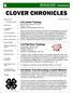 CLOVER CHRONICLES. 4-H Leader Training Wednesday, February 22, a.m. - 3 p.m. Isabella County Building, Room 320