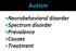 Neurobehavioral disorder Spectrum disorder Prevalence Causes Treatment