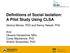 Definitions of Social Isolation: A Pilot Study Using CLSA