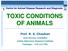 TOXIC CONDITIONS OF ANIMALS
