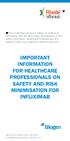 IMPORTANT INFORMATION FOR HEALTHCARE PROFESSIONALS ON SAFETY AND RISK MINIMISATION FOR INFLIXIMAB