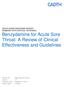 CADTH RAPID RESPONSE REPORT: SUMMARY WITH CRITICAL APPRAISAL Benzydamine for Acute Sore Throat: A Review of Clinical Effectiveness and Guidelines