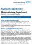 Rheumatology Department Patient Information Leaflet
