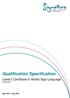 Qualification Specification